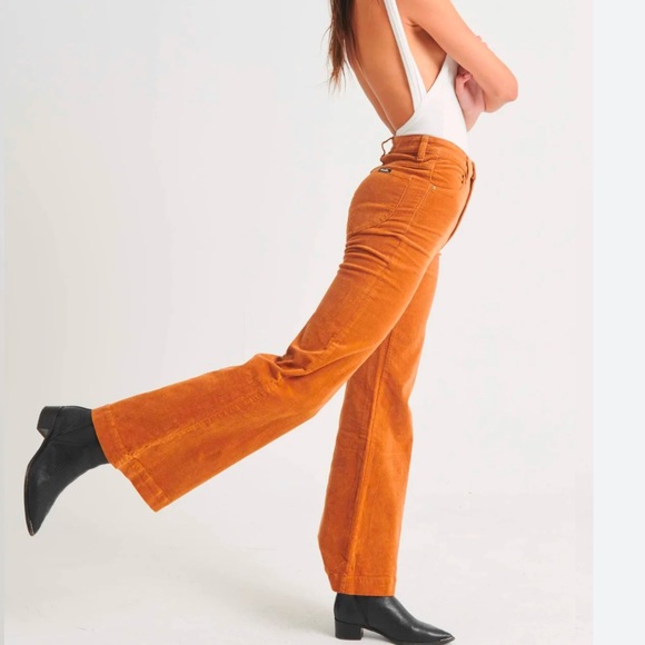 Rollas Eastcoast Flare Tan Corduroy Pants - Picture 8 of 12